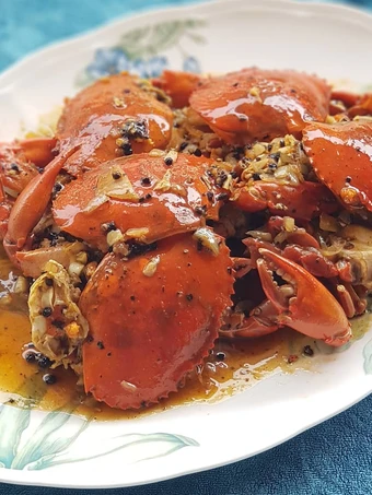 Langkah Gampang Menyiapkan Resep Kepiting lada hitam yang Lezat Sekali Anti Ribet, Uenak Banget