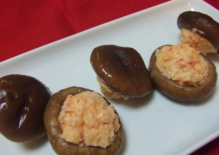 Simple Way to Make Speedy Shrimp-Stuffed Shiitake Mushrooms (With Only 2 Ingredients and 4 Seasonings)