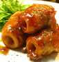 Simple Way Prepare Recipe Hearty Barbeque Flavored Pork-Wrapped Chikuwa Fish Sticks that is Delicious, So Delicious}