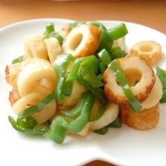 A picture of Chikuwa and Green Pepper--Kids Will 'Em Right Up.