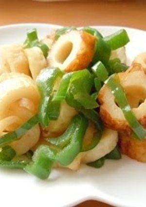 A picture of Chikuwa and Green Pepper--Kids Will 'Em Right Up.