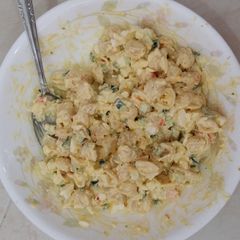 A picture of Crabstick pasta salad.