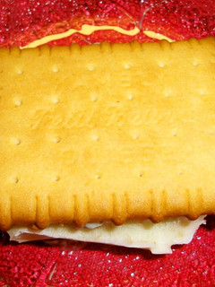 A picture of Rum Raisin Ice Cream Cookie Sandwiches.