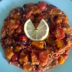 A picture of Vickys Chicken & Squash with Cous Cous, GF DF EF SF NF.