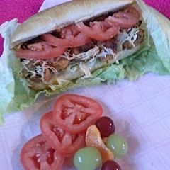 Cajun Parmesan-Crusted Chicken Sub A picture of Cajun Parmesan-Crusted Chicken Sub.