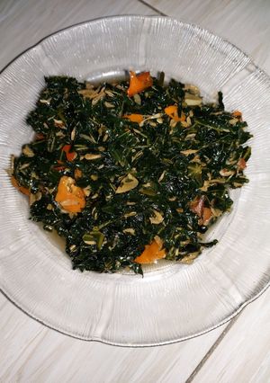 Foto resep Tumis daun pepaya jepang+rebon