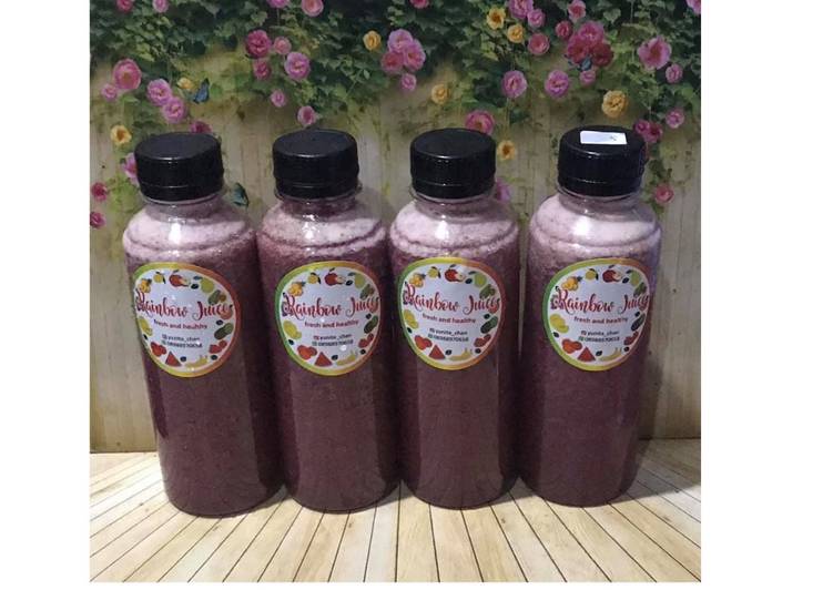 Langkah Mudah untuk Menyiapkan Diet Juice Lettuce Purple Cabbage Kiwi Pear Anti Gagal
