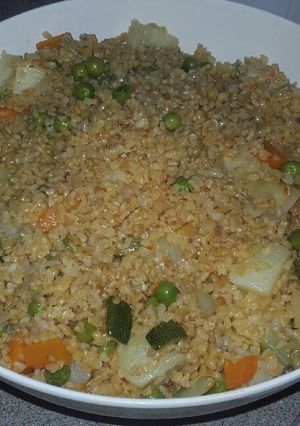 Une photo de Bulgur façon couscous aux légumes