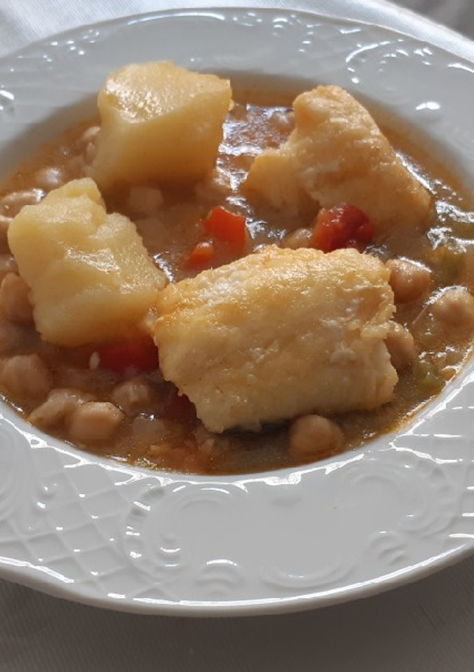 Una foto de Garbanzos con bacalao