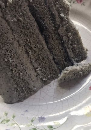 芝麻戚風蛋糕 的食譜成品照片