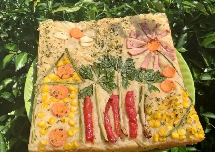 Focaccia Garden (pakai minyak goreng)