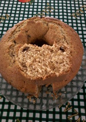 Una foto de Budín integral con chips de chocolate y dulce de batata light