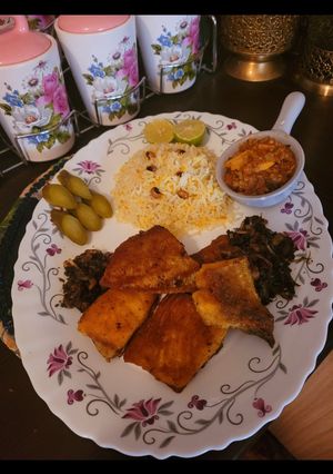 عکسی از دستور ماهی سرخ شده با خشو