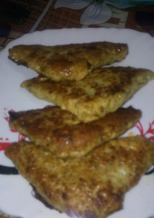 صورة لوصفة مثلثات الدجاج