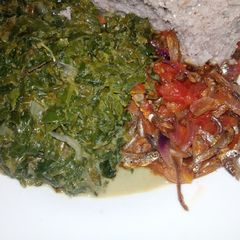 Fried Omena with mitoo A picture of Fried Omena with mitoo.