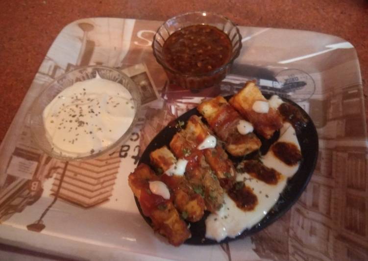 Easy Way to Cook Super Quick Spicy paneer thread roll with schezewan and mayonnaise sauce