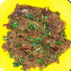 A picture of Roasted Baingan Bharta.