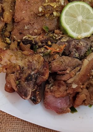 صورة لوصفة لحمة الراس (البوزلوف) المتبلة على طريقتي