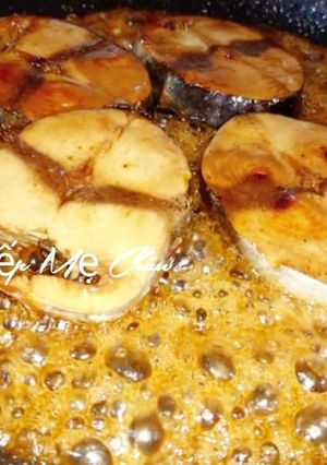 Hình của món Cá ngừ rim mắm tỏi.