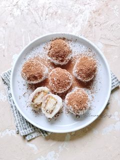 Foto resep Mochi Wafer Caramel (Tanpa Tepung Ketan)
