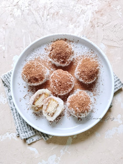 Foto resep Mochi Wafer Caramel (Tanpa Tepung Ketan)