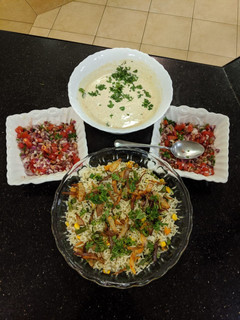 A picture of VegetablepilauRice,withmasala curd#weeklyjikonichallenge.