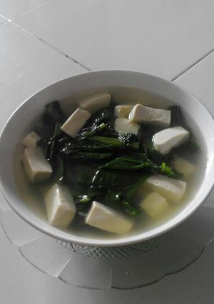 Foto resep sup sawi tahu