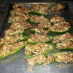 A picture of Stuffed With "Yum" Jalapenos.