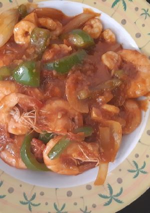 Foto resep Sweet sour spicy prawns