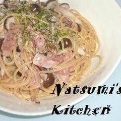 A picture of Mushroom and Bacon Cheese Cream Pasta.