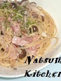 A picture of Mushroom and Bacon Cheese Cream Pasta.
