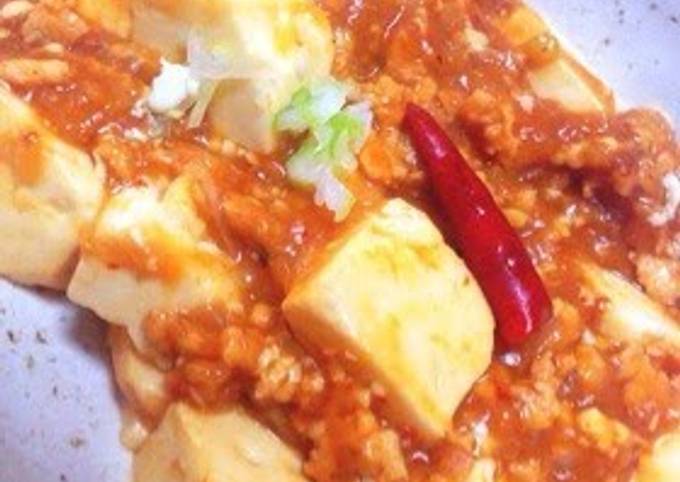 Recipe of Super Quick Homemade Easy Authentic Mapo Tofu with Miso and Doubanjiang