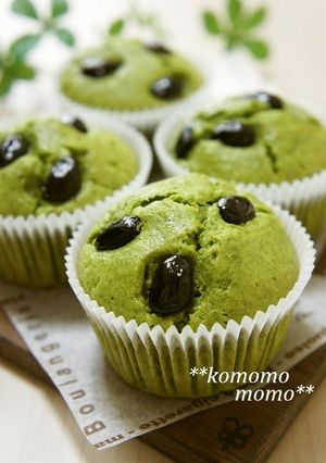 A picture of Milky with Condensed Milk Matcha Muffins.