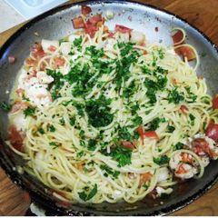 A picture of Lobster Spaghetti.