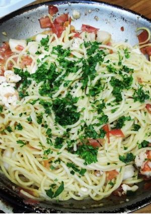 A picture of Lobster Spaghetti.