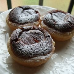 A picture of Chestnut Pie Made With Chestnuts In Syrup In Their Inner Skins.