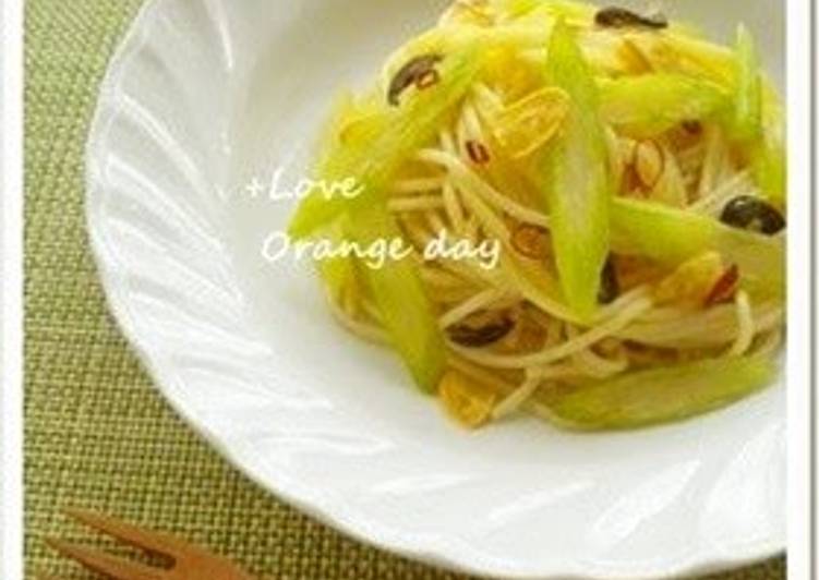 Recipe of Homemade Anchovy and Celery Pasta