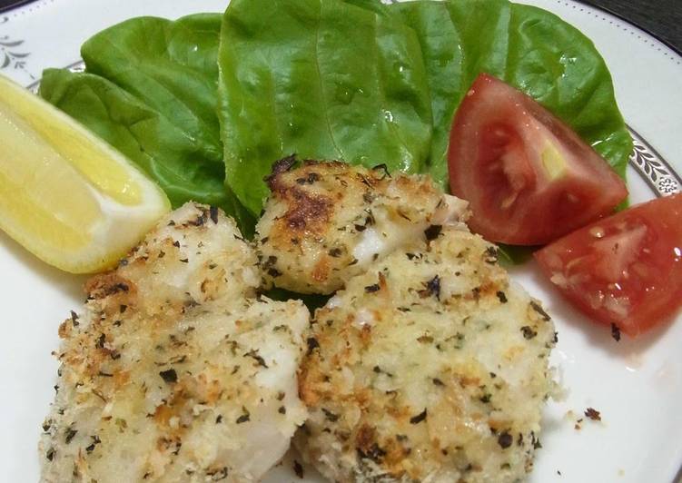 Recipe of Perfect Low Calorie Baked Cod with Herbs and Panko