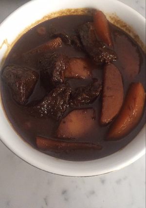 Foto resep Semur daging kentang ala encep sausan