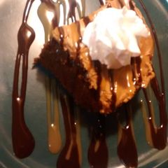 A picture of TL's Kahlua and coffee chocolate cake.