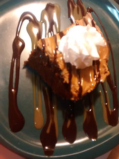 A picture of TL's Kahlua and coffee chocolate cake.