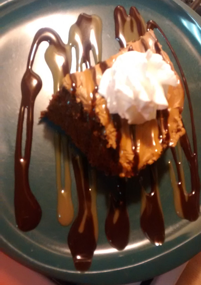 A picture of TL's Kahlua and coffee chocolate cake.
