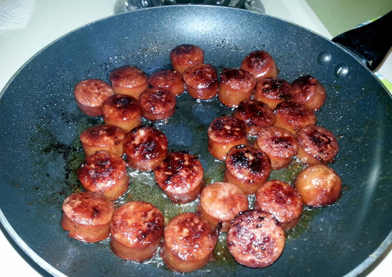 Pepsi caramelized beef Kielbasa