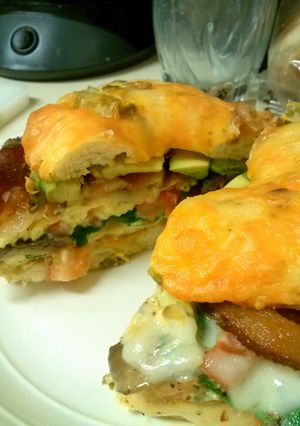 A picture of Delicious Breakfast Sandwhich!.