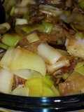 Fried Leek and Onion
