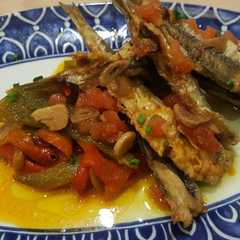 Una foto de Anchoas con pimientos