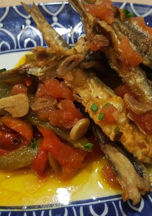 Una foto de Anchoas con pimientos