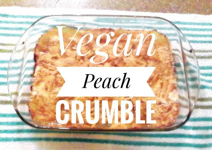 Recipe of Perfect Vegan Peach Crumble 🍑