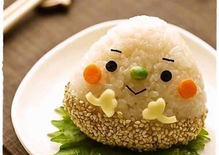 Steps to Make Tasty Mr. Chestnut Onigiri (Rice Ball)