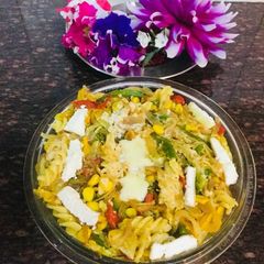 A picture of Cheesy Vegetables Pasta.